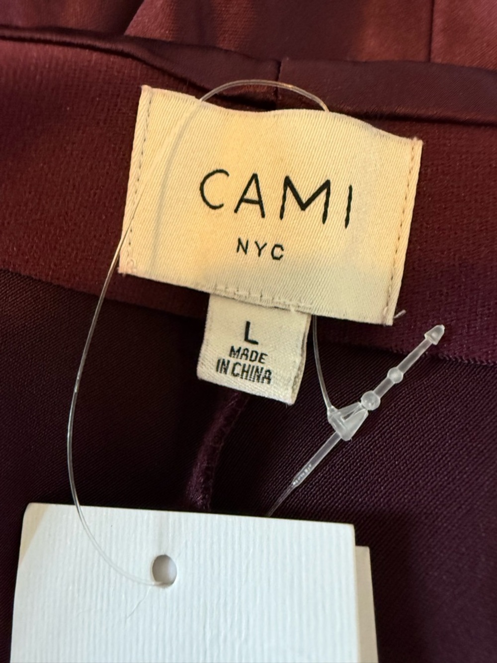 Cami NYC Bristol Satin Pants L Blackberry Minimalist Luxe Lounge Elevated NWT - Picture 7 of 9